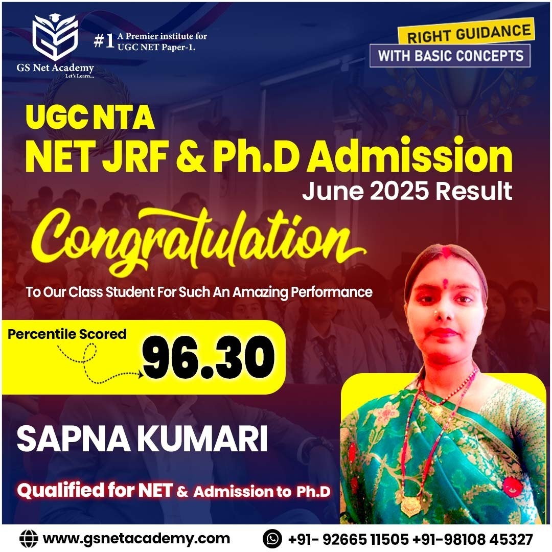 Sapna Kumari — 96.30 — GS Net Academy