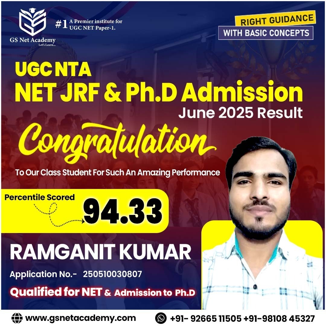 Ramganit Kumar — 94.33 — GS Net Academy