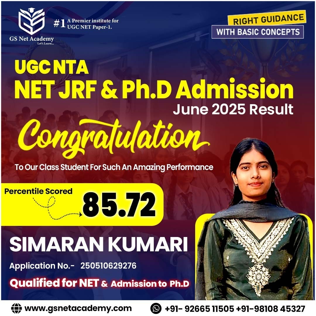 Simaran Kumari — 85.72 — GS Net Academy