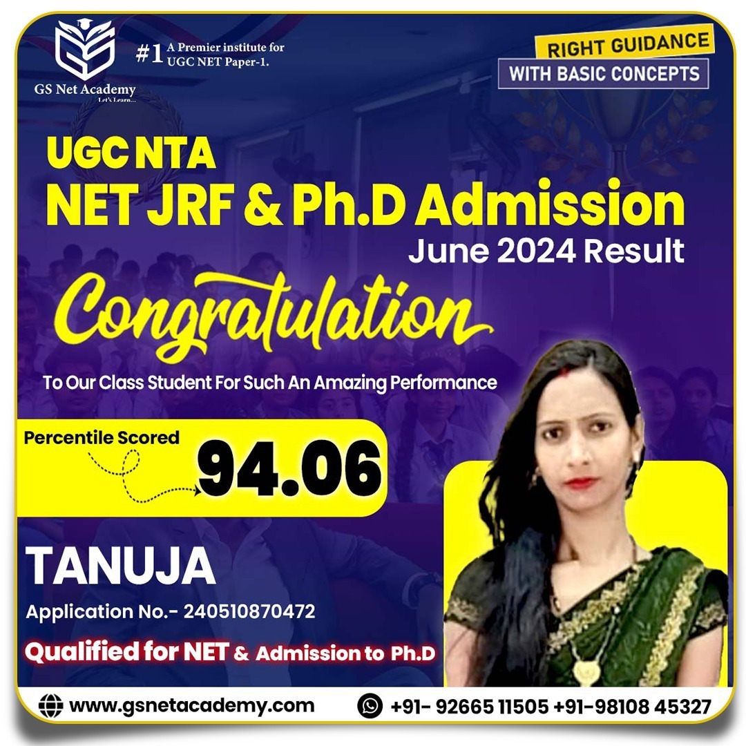 Tanuja — 94.06 — GS Net Academy
